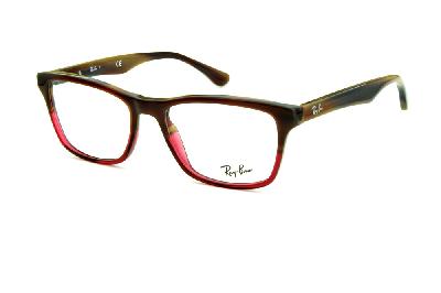 Óculos de grau Ray-Ban Wayfarer em acetato caramelo mesclado com degradê vermelho