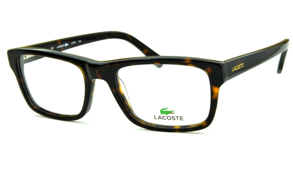 Óculos Lacoste L2740 acetato marrom tartaruga efeito onça