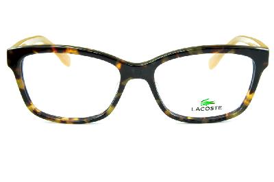 Óculos Lacoste L2745 Acetato marrom tartaruga com hastes marrom e caramelo