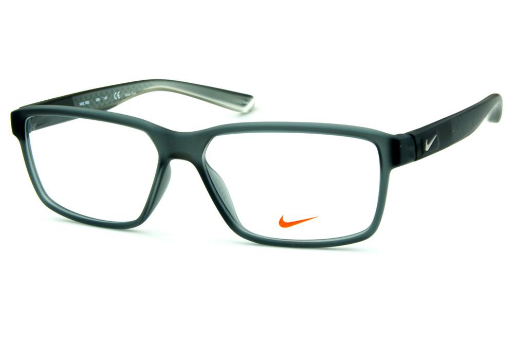 Óculos Nike 7092 Live Free Cinza fosco e logo de metal