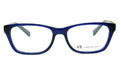 Óculos Armani Exchange AX 3006 Azul com detalhe prata nas hastes