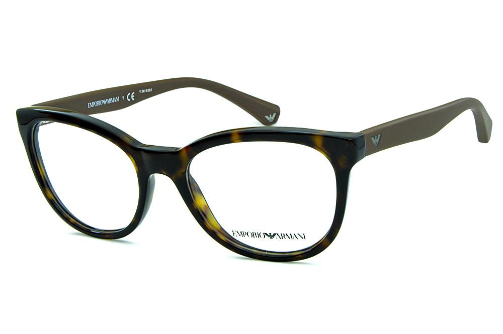 Óculos Emporio Armani EA3105 Demi tartaruga hastes marrom fosco