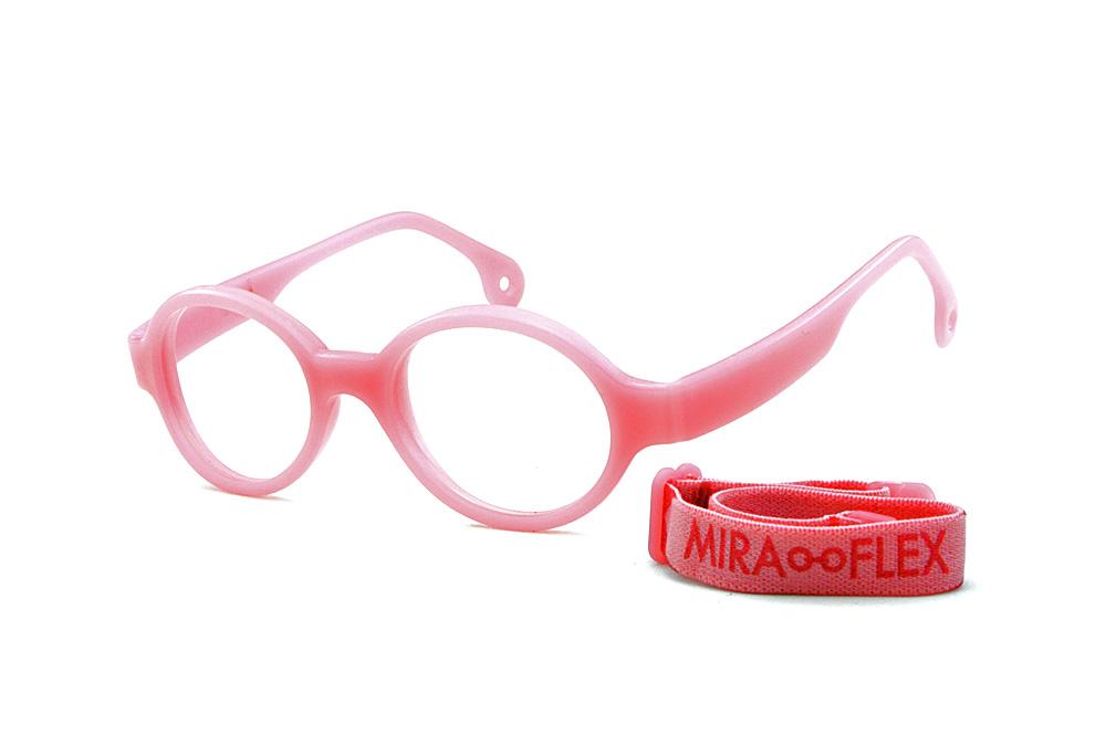 Óculos Miraflex em silicone INQUEBRÁVEL Baby Lux 2 40/14 Rosa