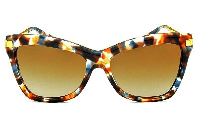 Óculos de Sol Michael Kors Audrina 3 em acetato marrom mesclado com hastes de metal