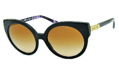 Óculos de Sol Michael Kors Adelaide1 acetato preto brilhante efeito gatinho