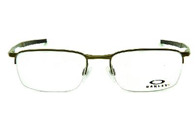 Óculos Oakley OX 3174 Barrelhouse 5.0 Metal bronze fosco com ponteiras emborrachadas