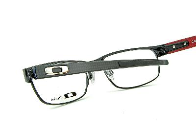 Óculos Oakley OX 5079 Carbon Plate Metal Titanium azul com hastes em fibra de carbono cinza