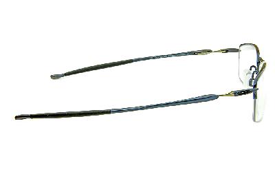 Óculos Oakley OX 5113 Lizard Metal Titanium nylon Azul metálico e prata com ponteiras emborrachadas