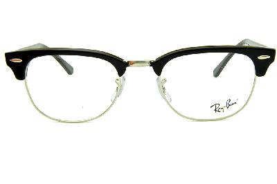 Óculos Ray-Ban Clubmaster RB 5154 Acetato preto com metal prata