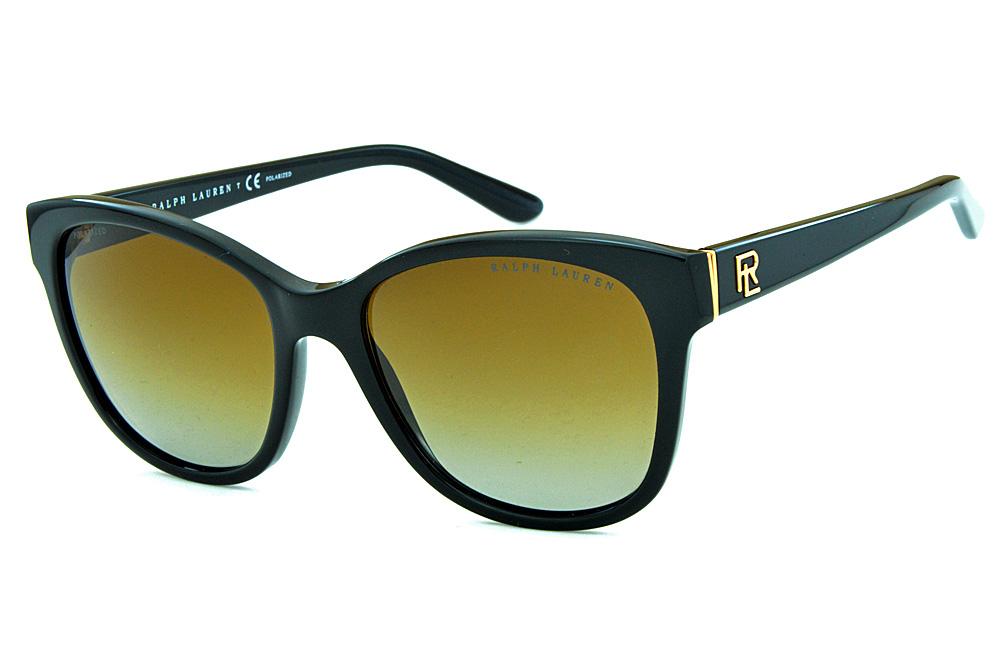 Óculos de Sol Ralph Lauren RL8143 acetato preto feminino polarizado
