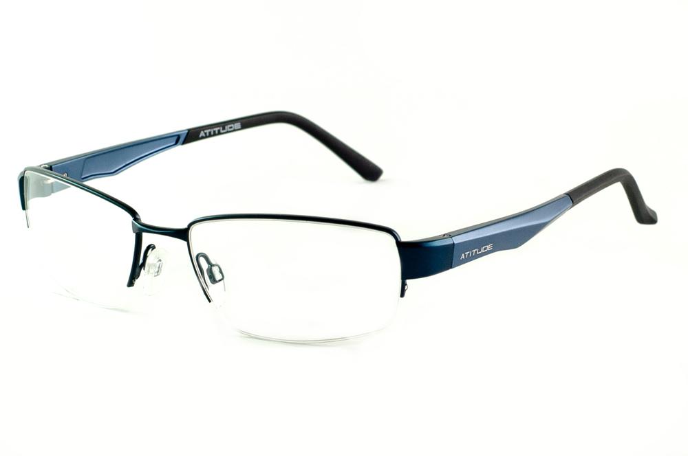 Óculos Atitude AT1532 azul marinho haste azul/preto