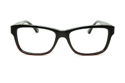 Óculos de grau Emporio Armani acetato preto em degradê com vinho para homens e mulheres