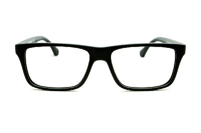 Óculos Emporio Armani EA 3034 preto e cinza com haste efeito borracha