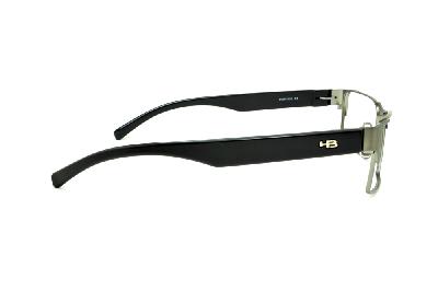 Óculos HB Nickel Gloss Black - Metal niquelado e haste preta
