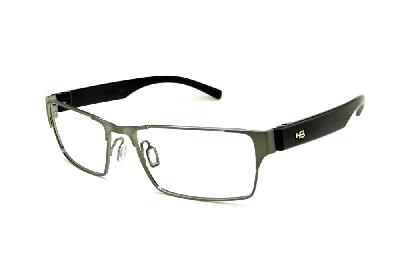 Óculos HB Nickel Gloss Black - Metal niquelado e haste preta