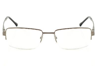 Óculos Ilusion fio de nylon quadrado chumbo marrom com haste flexível de mola