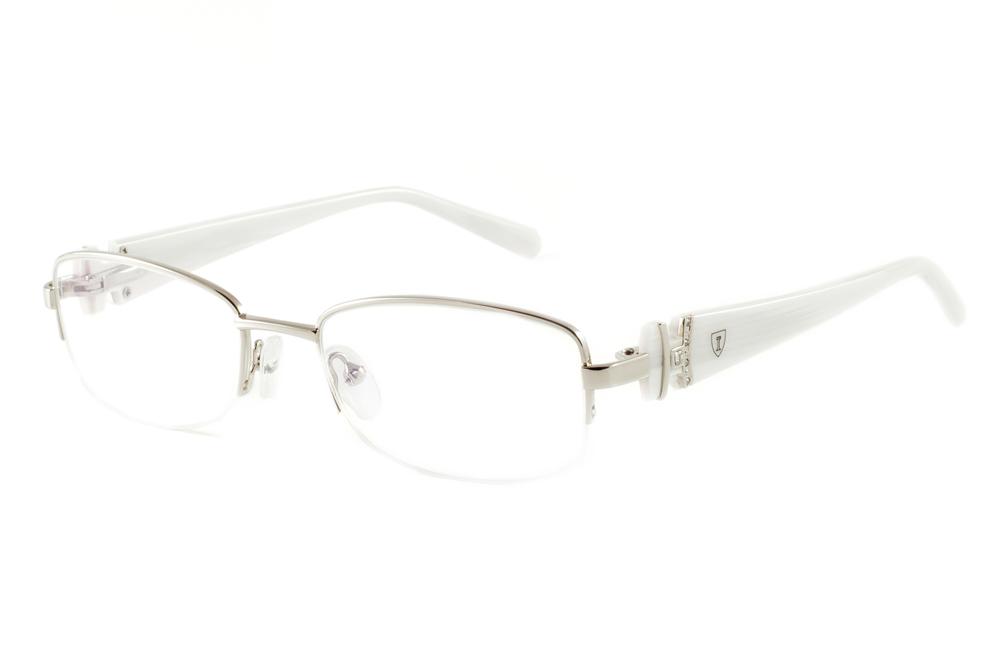 Óculos Ilusion SL5009 prata haste brancas/gelo e strass cristal