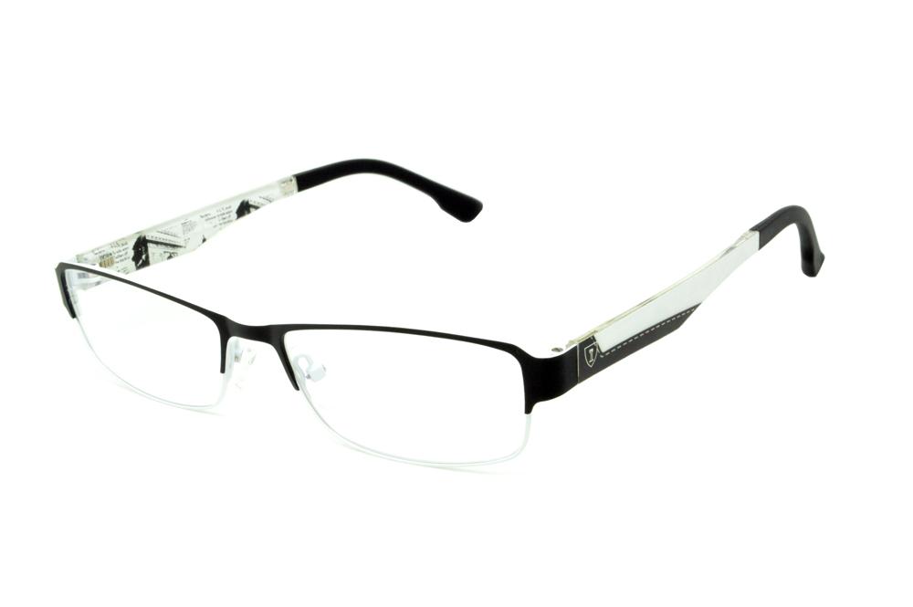 Óculos Ilusion YD21003 preto haste preta e branca