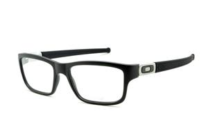 Óculos Oakley OX 8034 Marshal em acetato preto fosco com haste em detalhe branco