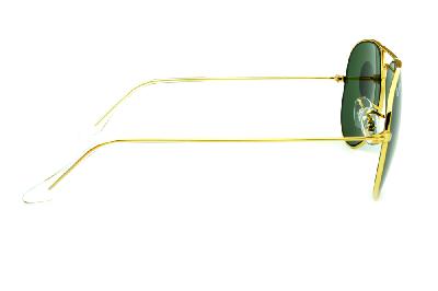 Óculos Ray-Ban Aviador RB 3025 dourado lente verde G15 tamanho 58