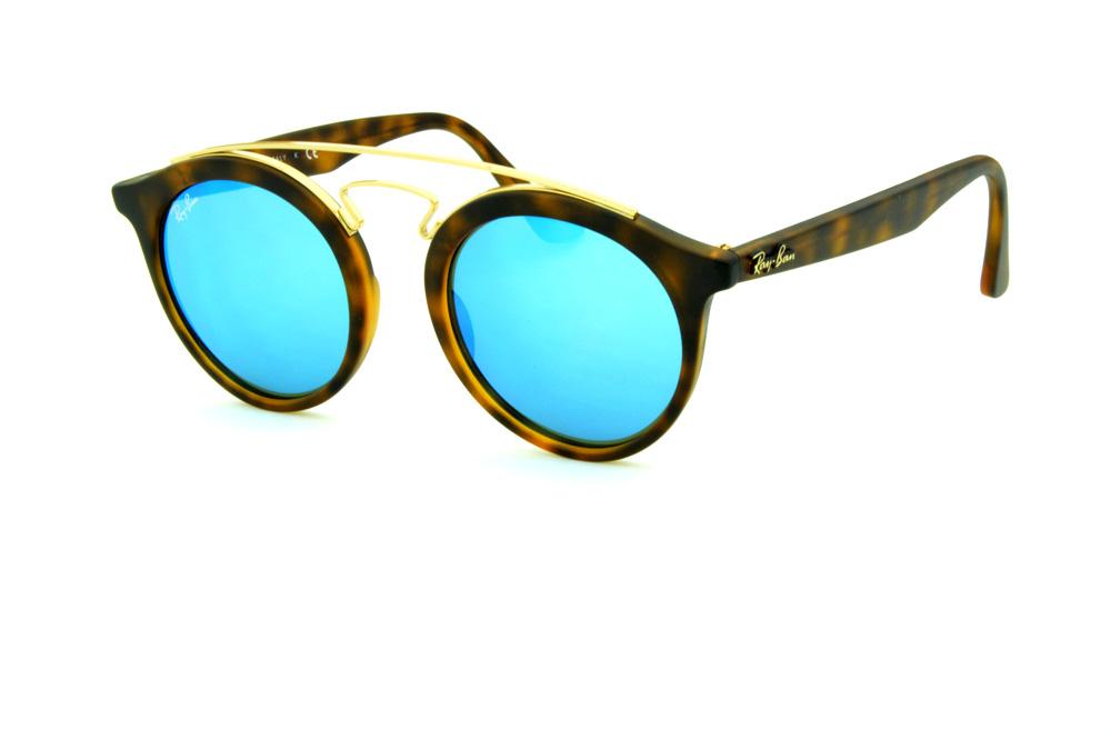 Óculos Ray-Ban de Sol RB4256 Gatsby tartaruga onça fosco e lente azul