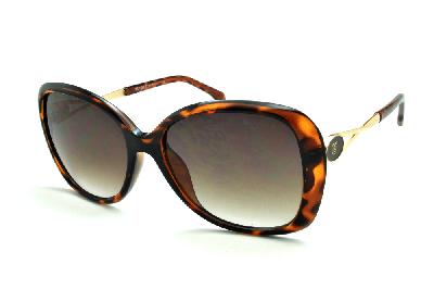 Óculos de Sol Bulget acetato cor demi/tartaruga efeito onça e dourado para mulheres