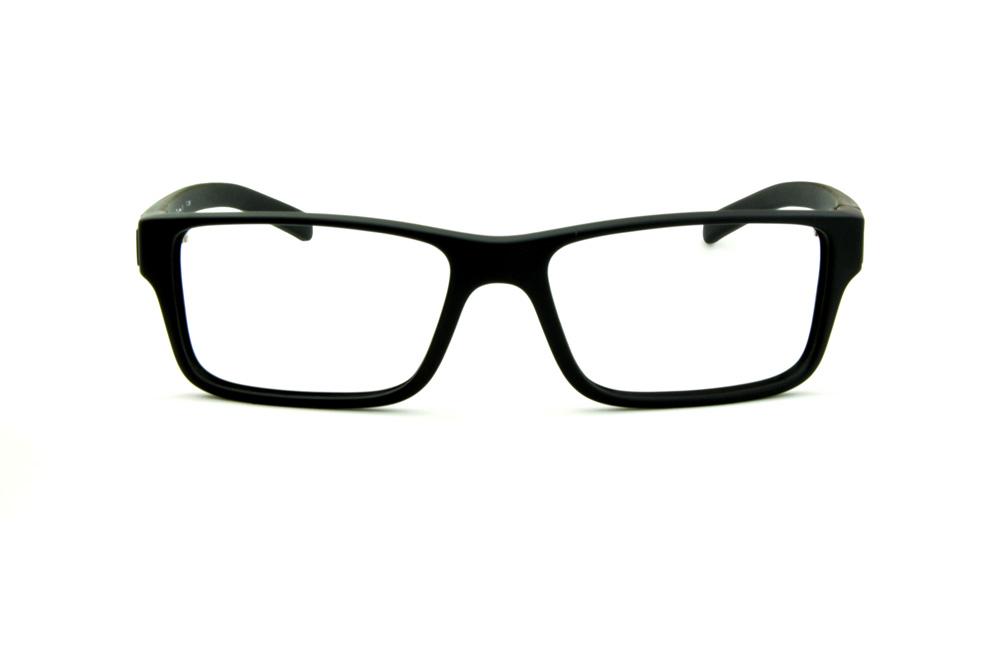 Óculos HB M93 018 Matte Black Polytech preto fosco com detalhe de metal nas hastes