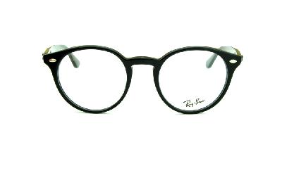 Óculos de grau Ray-Ban RB 2180 preto redondo armação acetato