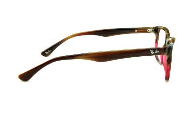 Óculos de grau Ray-Ban Wayfarer em acetato caramelo mesclado com degradê vermelho