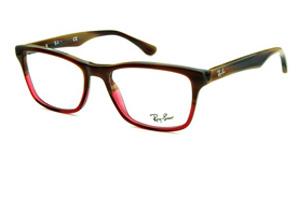 Óculos de grau Ray-Ban Wayfarer em acetato caramelo mesclado com degradê vermelho