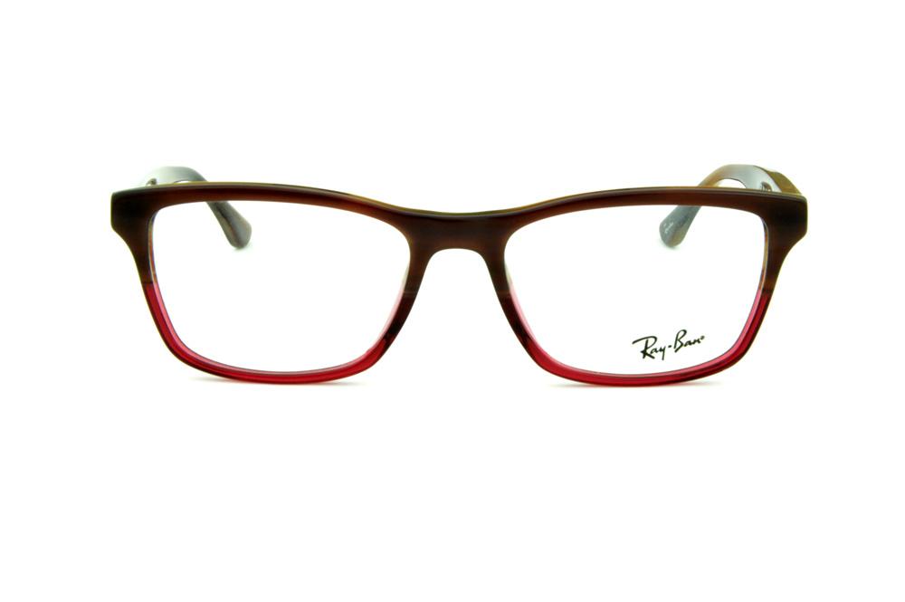 Óculos de grau Ray-Ban Wayfarer em acetato caramelo mesclado com degradê vermelho
