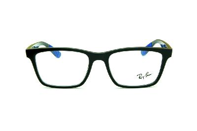 Óculos de grau Ray-Ban acetato chumbo com ponteiras emborrachadas azul