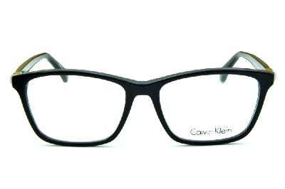 Armação de óculos de grau Calvin Klein em acetato preto quadrado para homens e mulheres