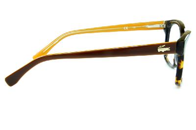 Óculos Lacoste L2745 Acetato marrom tartaruga com hastes marrom e caramelo