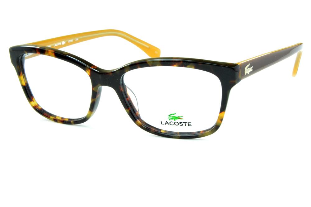 Óculos Lacoste L2745 marrom tartaruga hastes marrom e caramelo