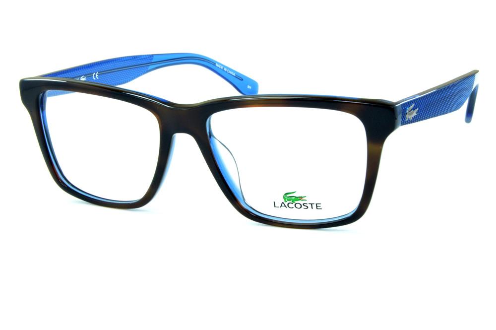 Óculos Lacoste L2769 marrom tartaruga e azul translúcido masculino