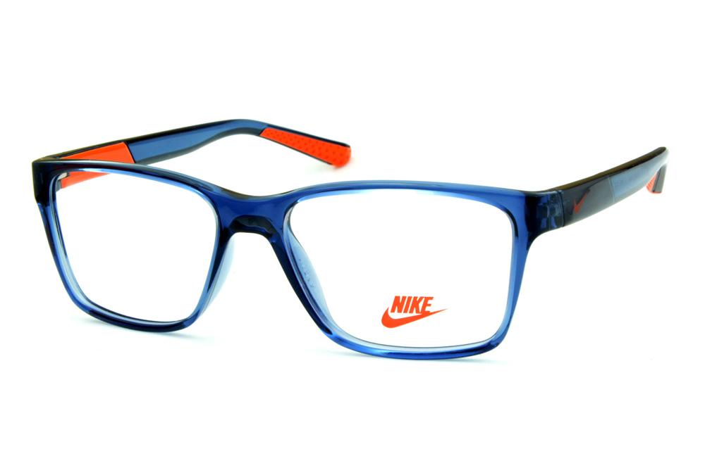 Óculos Nike 5532 infantil azul translúcido e laranja masculino
