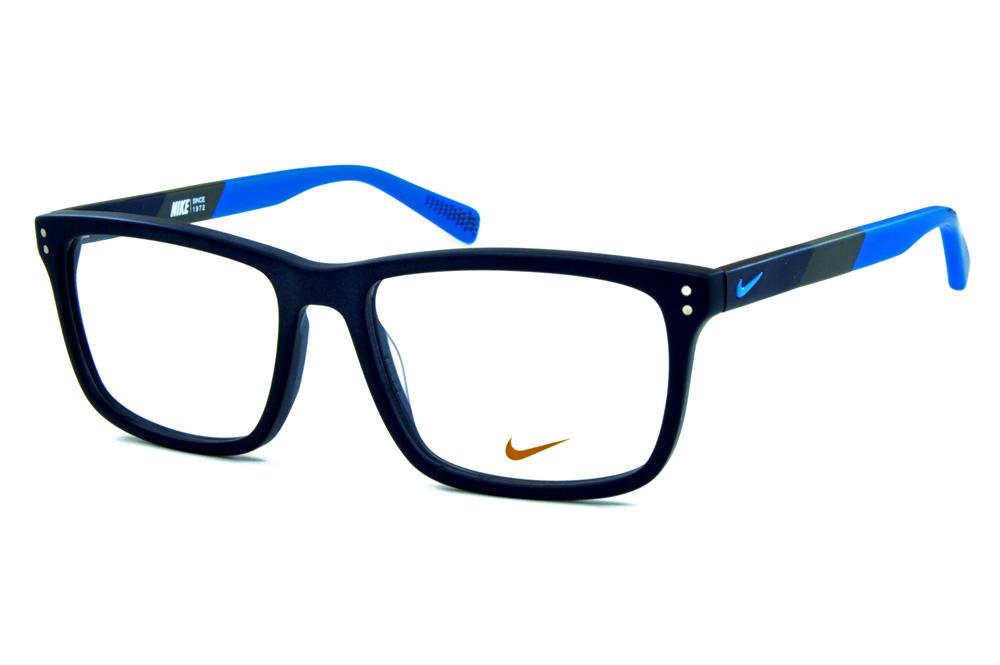 Óculos Nike 7238 Azul haste cinza e azul claro quaddrado masculino