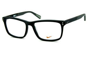 Óculos Nike 7238 Preto fosco com haste cinza e logo de metal 