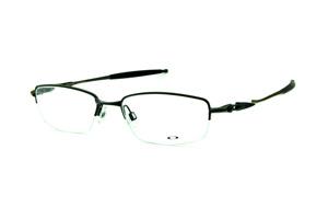 Óculos Oakley OX 3129 Polished Black metal preto fio de nylon com ponteiras emborrachadas