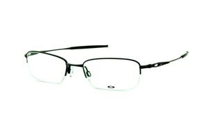 Óculos de grau Oakley Polished em metal preto e fio de nylon para homens