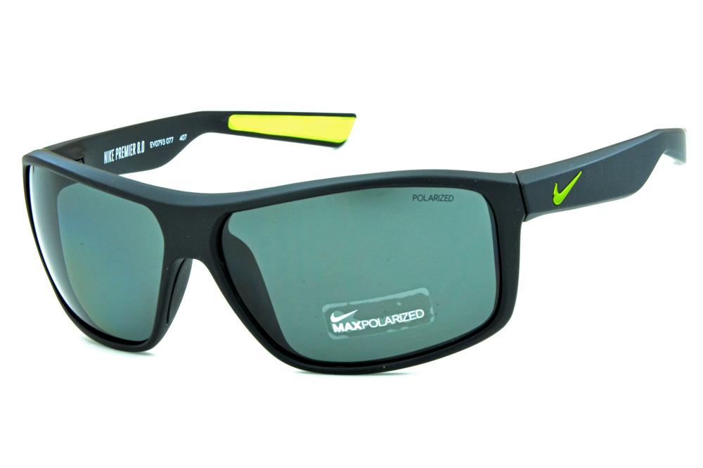 Óculos de Sol Nike Premier 8.0 EV0793 Preto Polarizado logotipo verde