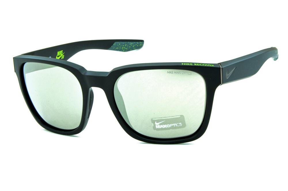 Óculos de Sol Nike Recover EV0875 Preto fosco lente espelhada prata