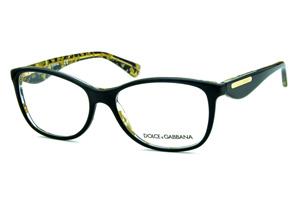 Óculos Dolce & Gabbana DG 3174 Preto com mesclado em amarelo na parte interna