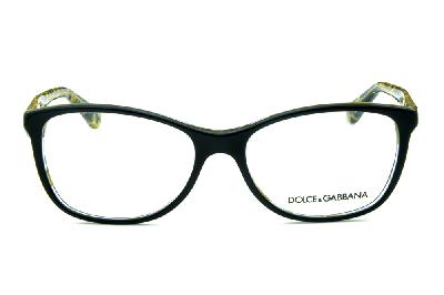 Óculos Dolce & Gabbana DG 3174 Preto com mesclado em amarelo na parte interna