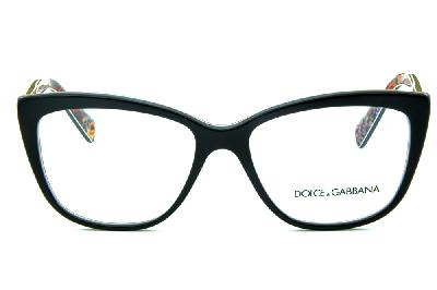 Óculos Dolce & Gabbana DG 3190 Demi tartaruga com a parte interna florida e logo de metal