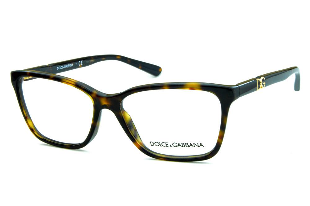 Óculos Dolce & Gabbana DG3153P onça tartaruga e emblema dourado