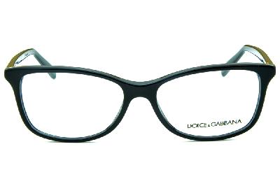 Óculos de grau Dolce & Gabbana em acetato preto para mulheres