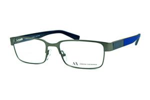 Óculos Armani Exchange AX 1017 Grafite com hastes azul fosco e logo azul