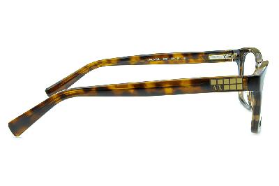 Óculos Armani Exchange AX 3006 Marrom demi tartaruga com logo dourado